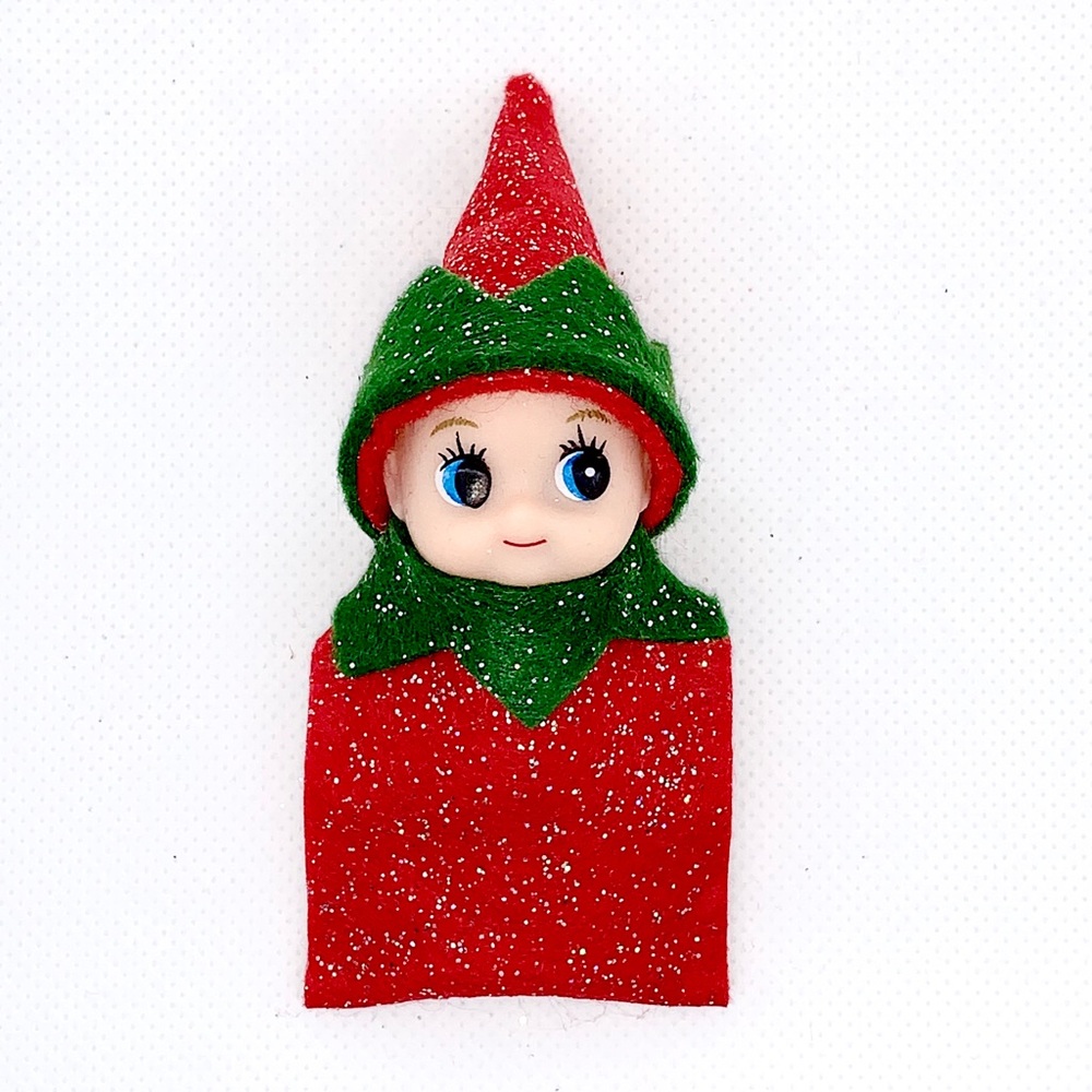 Red & Green Baby Elf Doll Christmas Elf Toddler